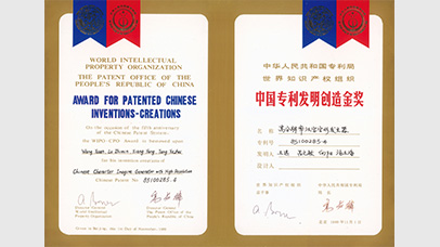 1989年  获中国专利发明创造金奖